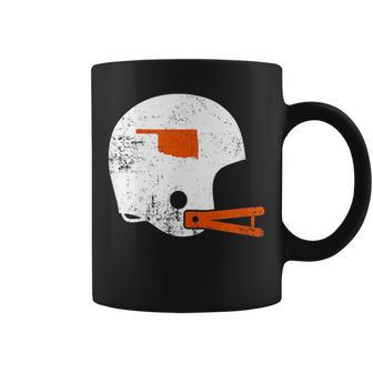 Vintage White Football Helmet State Of Oklahoma Coffee Mug - Monsterry UK