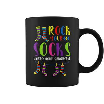 Vintage World Down Syndrome Day Rock Your Socks Awareness Coffee Mug | Mazezy