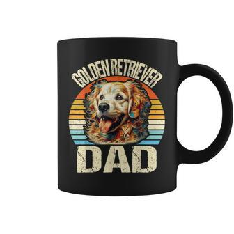 Vintage Yellow Retriever Dog Dad Lovers Daddy Father's Day Coffee Mug - Thegiftio UK