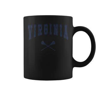 Virginia Lacrosse Vintage Lax Weathered Coffee Mug - Monsterry