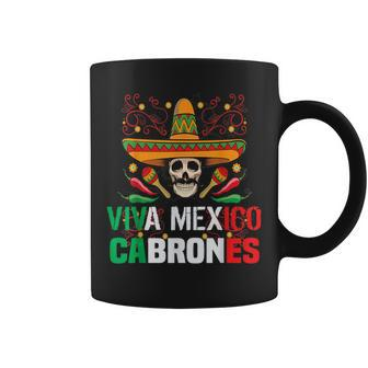 Viva Mexico Cabrones T Mexican T Coffee Mug - Monsterry