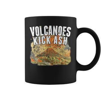 Volcano Pun Volcanoes Kick Ash Vintage Graphic Coffee Mug - Monsterry