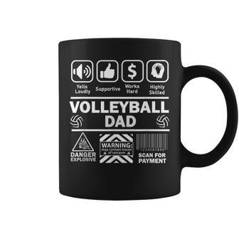 Volleyball Dad Contents Of Sports Father Coffee Mug - Monsterry UK