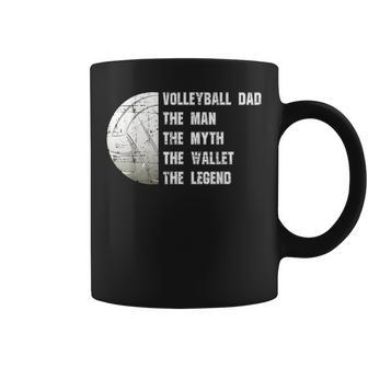 Volleyball Dad The Man The Myth The Wallet Fathers Day Coffee Mug - Thegiftio UK