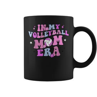 In My Volleyball Mom Era Game Day Cute Retro Volleyball Mama Coffee Mug - Monsterry