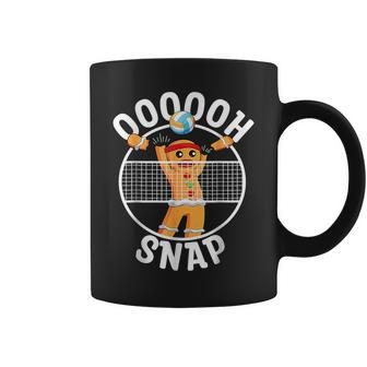 Volleyball Player Christmas Gingerbread Man Blocker Oh Snap Coffee Mug - Seseable