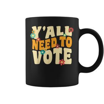 Vote Groovy Retro 70S 1973 Y'all Need To Vote Voting Coffee Mug - Thegiftio UK