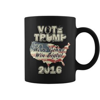 Vote Trump 2016 We're Gonna Win Bigly Retro Vintage Coffee Mug - Monsterry DE
