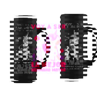 Voy A Ser La Mejor Hermana Mayor Anuncio Del Bebé Unicorn Taza de café - Regaloses