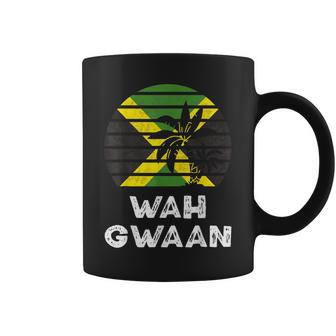 Wah Gwaan Jamaica Saying Jamaican Flag Jamaican Coffee Mug - Seseable