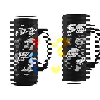 Wait What English Grammar Punctuation Marks Cartoon Coffee Mug - Seseable
