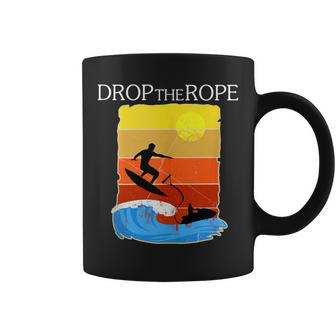 Wake Surfing Drop The Rope Boat Lake Wakesuring Coffee Mug - Monsterry AU