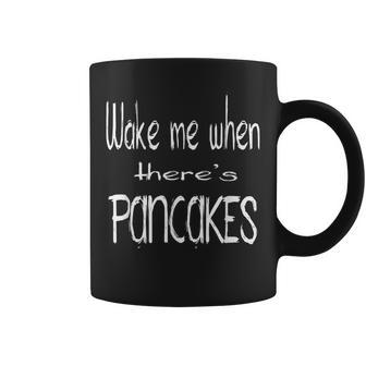 Wake Me When There Is Pancakes Cozy Pajamas Coffee Mug - Monsterry UK