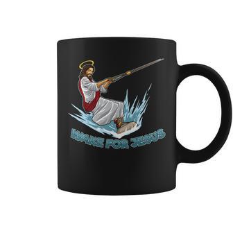 Wakeboarding Jesus Wake For Jesus Christian Humor Coffee Mug - Monsterry CA