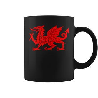 Wales Flag Symbol Red Welsh Dragon Patriotic Coffee Mug - Thegiftio UK