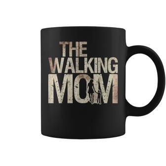 Walking Mom Zombie Woman And Kid Mother's Day Coffee Mug - Monsterry