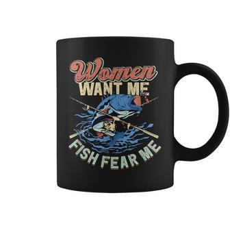 Want Me Fish Fear Me Fisherman Fishing Coffee Mug - Thegiftio UK
