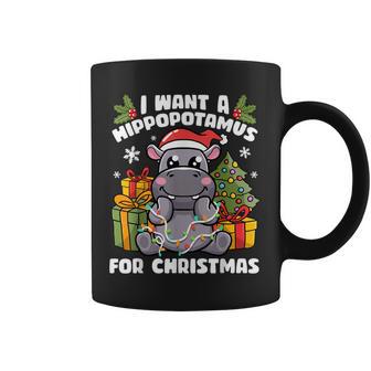 I Want A Hippopotamus For Christmas Hippo Christmas Coffee Mug - Monsterry DE