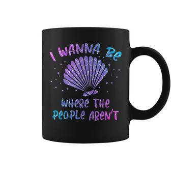 I Want To Be Where The People Aren't Mermaid Girls Coffee Mug - Monsterry