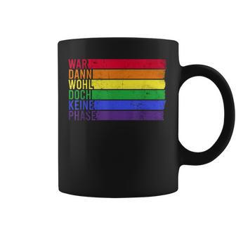 War Wohl Doch Keine Phase Tassen - Regenbogen LGBTQ Flagge Design, Schwarz - Seseable