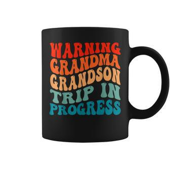 Warning Grandma Grandson Trip In Progress Grandma Trip Coffee Mug | Mazezy DE
