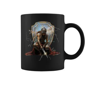 Warrior With Armor Of God Christian Coffee Mug - Monsterry UK