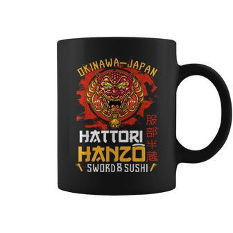 Warrior Warrior Okinawa Japan Hattori Hanzo Sword And Sushi Coffee Mug - Monsterry CA