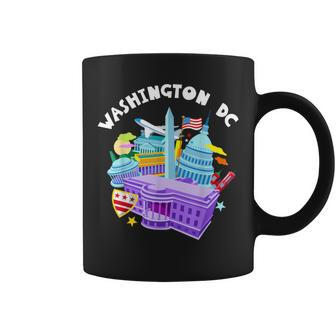 Washington DCVacation Cherry Blossom White House Capitol Coffee Mug - Monsterry