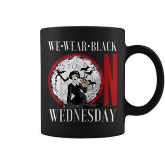 We Wear Black On Wednesday Coffee Mug - Monsterry AU