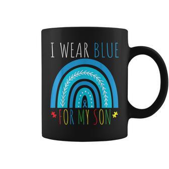 I Wear Blue Autism Awareness Month Unterstützungsgeschenke Für Sohn Mama Und Papa Tassen - Geschenkecke