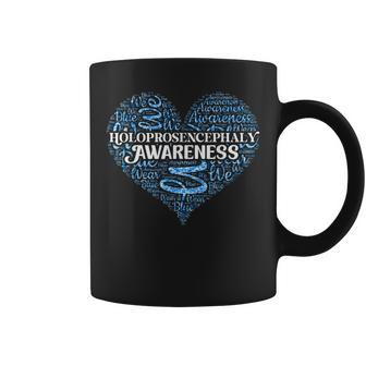 We Wear Blue For Holoprosencephaly Awareness Support Quote Coffee Mug - Seseable