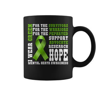 I Wear Green Mental Health Awareness Mental Health Matters Coffee Mug - Thegiftio UK