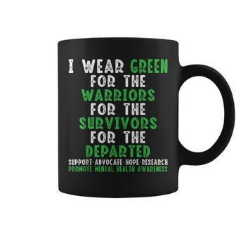 I Wear Green For The Warriors Mental Health Awareness Month Coffee Mug - Thegiftio UK