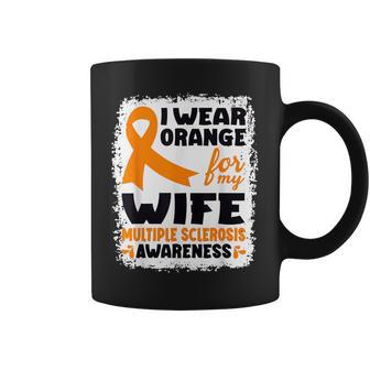 I Wear Orange For My Wife Ms Multiple Sclerosis Awareness Coffee Mug - Monsterry DE