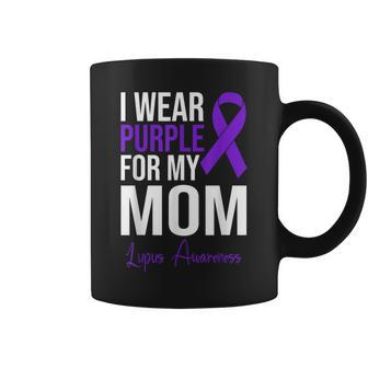 I Wear Purple For My Mom Lupus Warrior Lupus Coffee Mug - Seseable