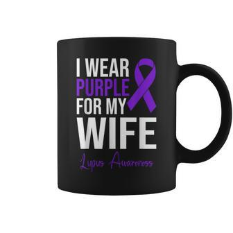 I Wear Purple For My Wife Lupus Warrior Lupus Coffee Mug - Seseable