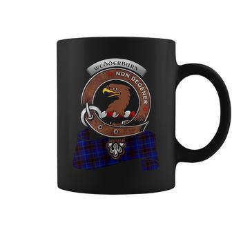 Wedderburn Scottish Clan Badge & Tartan Coffee Mug - Seseable