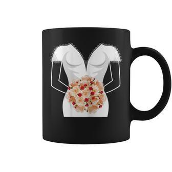 Wedding Dress Simple Marriage Bridal Shower Coffee Mug - Monsterry