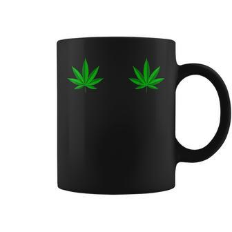 Weed Green Boobs Cannabis Stoner 420 Marijuana Woman Coffee Mug | Mazezy