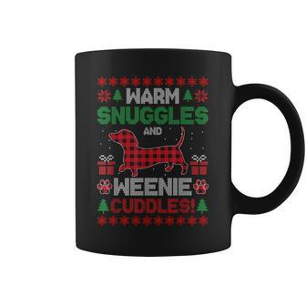 Weenie Dog Christmas Pajama Cute Weiner Ugly Christmas Coffee Mug - Monsterry CA