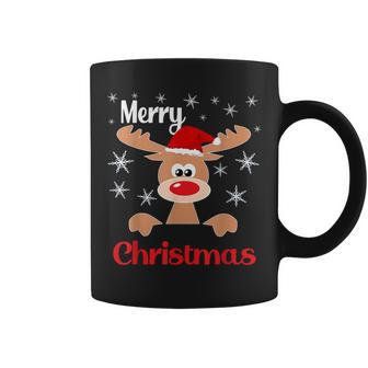 Weihnachts Rentier Weihnachtsmütze Merry Christmas Tassen - Seseable