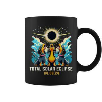 Weiner Dachshund Dog Howling At Solar Eclipse Coffee Mug - Thegiftio