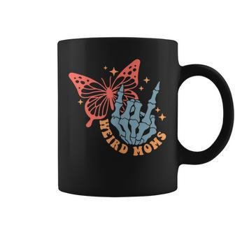 Weird Moms Build Character Mother's Day Mom Groovy Mom Coffee Mug - Monsterry DE
