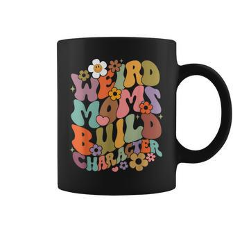 Weird Moms Build Character Groovy Retro Mama Mother's Day Coffee Mug - Monsterry CA
