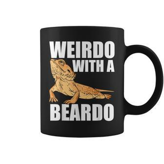 Weirdo With A Beardo Bearded Dragon Enthusiast Reptile Coffee Mug - Seseable