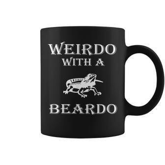 Weirdo With A Beardo Bearded Dragon Lizard Coffee Mug - Monsterry