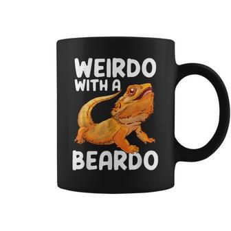 Weirdo With A Beardo Bearded Dragon Pet Owner Coffee Mug - Monsterry DE