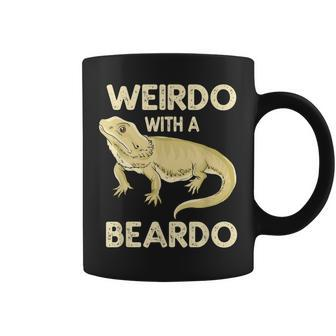 Weirdo With A Beardo Bearded Dragon Lizard Coffee Mug - Monsterry CA