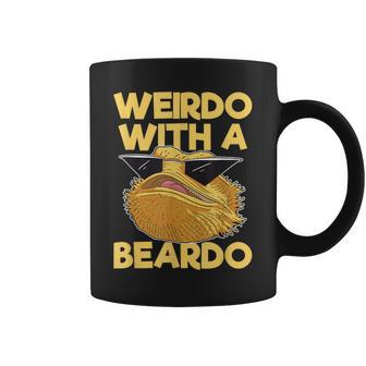 Weirdo With A Beardo Bearded Dragon With Sunglasses Coffee Mug - Monsterry CA