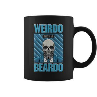 Weirdo With A Beardo Bearded Skeleton With Glasses Coffee Mug - Monsterry AU
